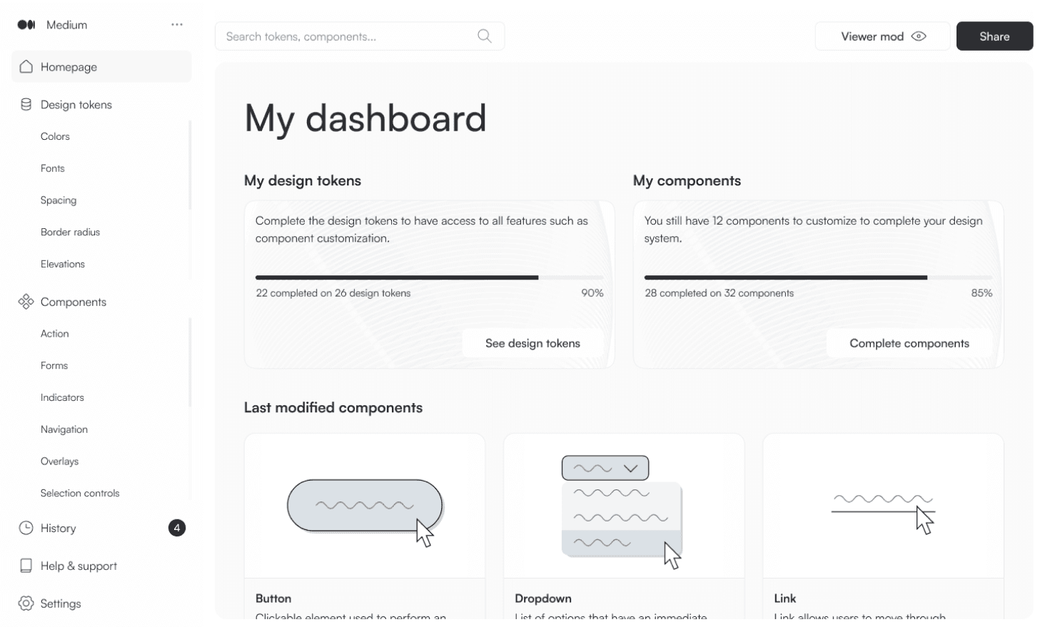 Dashboard page screenshot